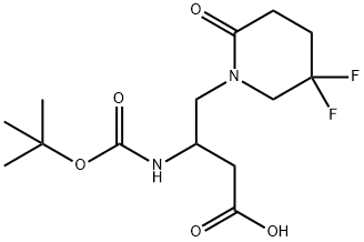 (S)-3-((tert-Butoxycarbonyl)অ্যামিনো)-4-(5,5-difluoro-2-oxopiperidin-1-yl) বুটানোয়িক অ্যাসিড
